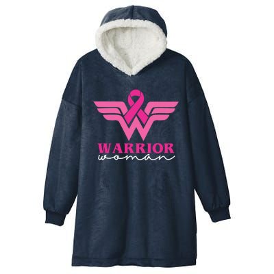 Breast Cancer Warrior Gift For Her Hooded Wearable Blanket