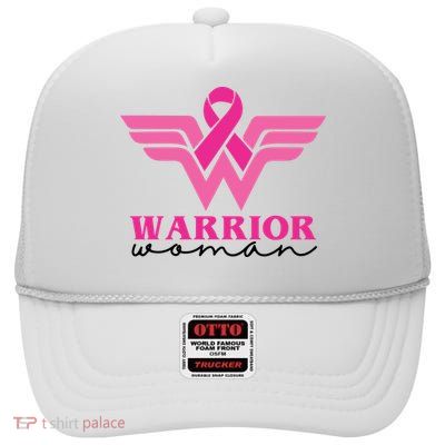 Breast Cancer Warrior Gift For Her High Crown Mesh Back Trucker Hat