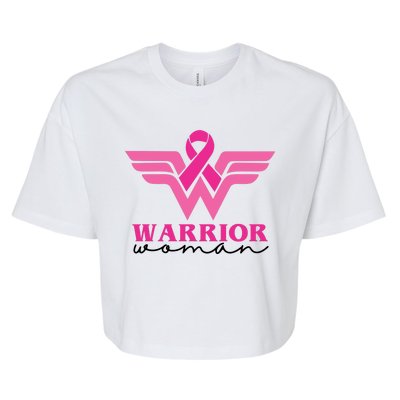 Breast Cancer Warrior Gift For Her Bella+Canvas Jersey Crop Tee