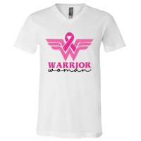 Breast Cancer Warrior Gift For Her V-Neck T-Shirt