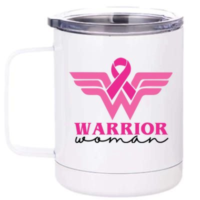 Breast Cancer Warrior Gift For Her 12 oz Stainless Steel Tumbler Cup