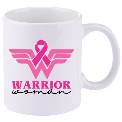 Breast Cancer Warrior Gift For Her 11oz C Handle Ceramic Mug