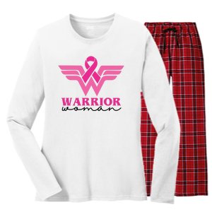 Breast Cancer Warrior Gift For Her Women's Long Sleeve Flannel Pajama Set 