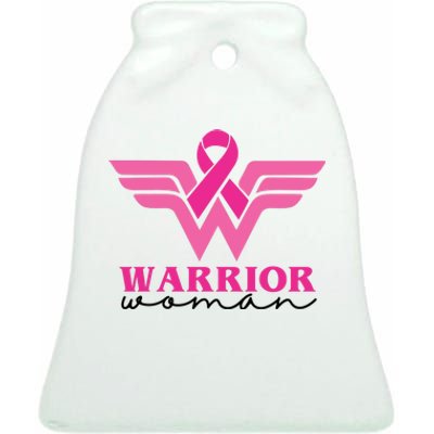 Breast Cancer Warrior Gift For Her Ceramic Bell Ornament