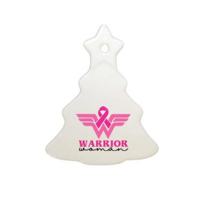 Breast Cancer Warrior Gift For Her Ceramic Tree Ornament