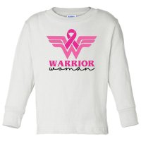 Breast Cancer Warrior Gift For Her Toddler Long Sleeve Shirt