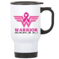 Breast Cancer Warrior Gift For Her Stainless Steel Travel Mug