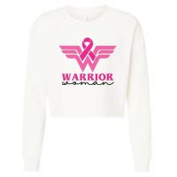 Breast Cancer Warrior Gift For Her Cropped Pullover Crew