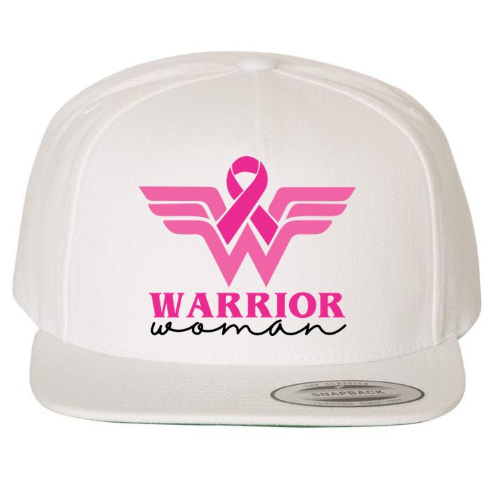 Breast Cancer Warrior Gift For Her Wool Snapback Cap