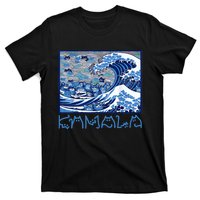 Blue Cats Wave Childless Cat Lady For Kama 2024 T-Shirt