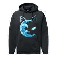 Blue Cats Wave For Kamala Funny Blue Wave Of Cat Ladies Performance Fleece Hoodie