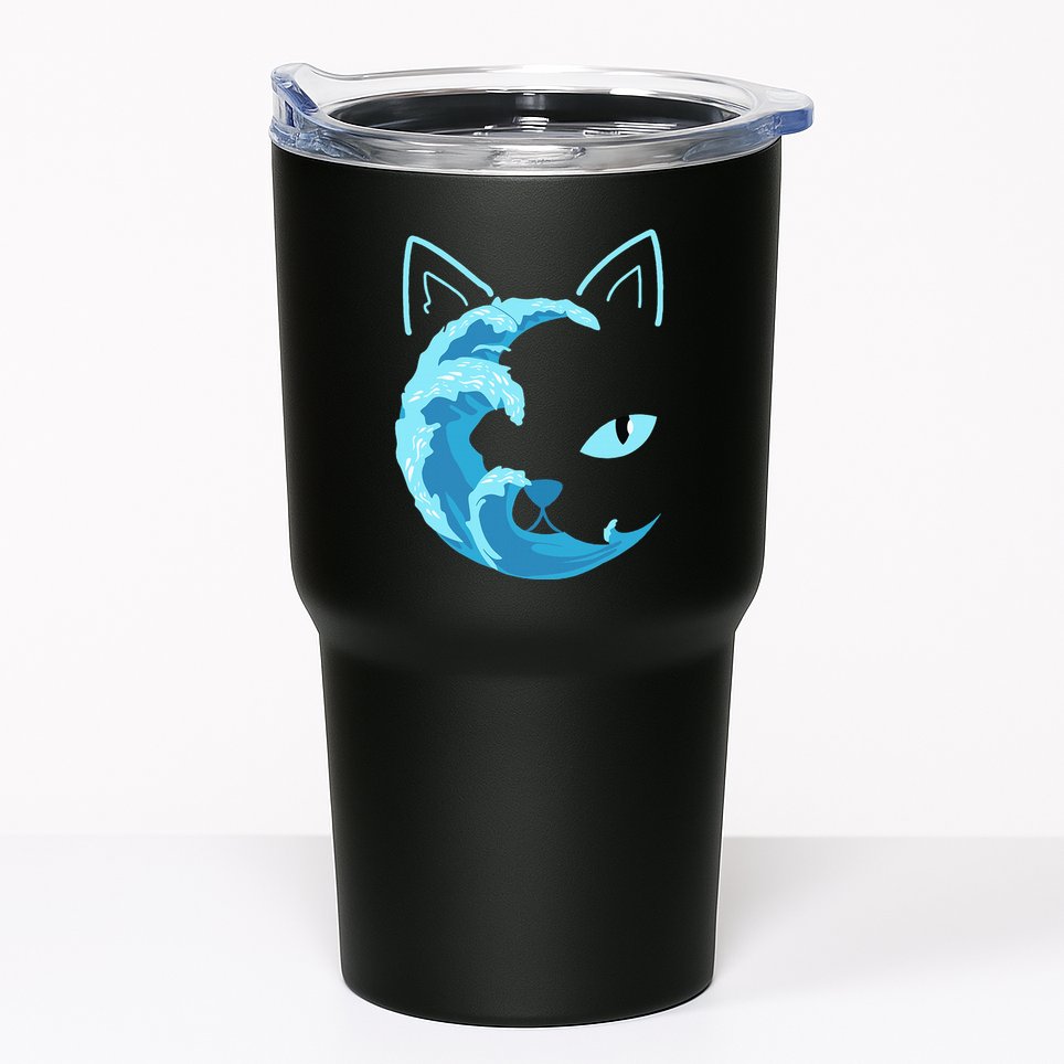 Blue Cats Wave For Kamala Funny Blue Wave Of Cat Ladies Tumbler