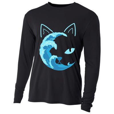 Blue Cats Wave For Kamala Funny Blue Wave Of Cat Ladies Cooling Performance Long Sleeve Crew