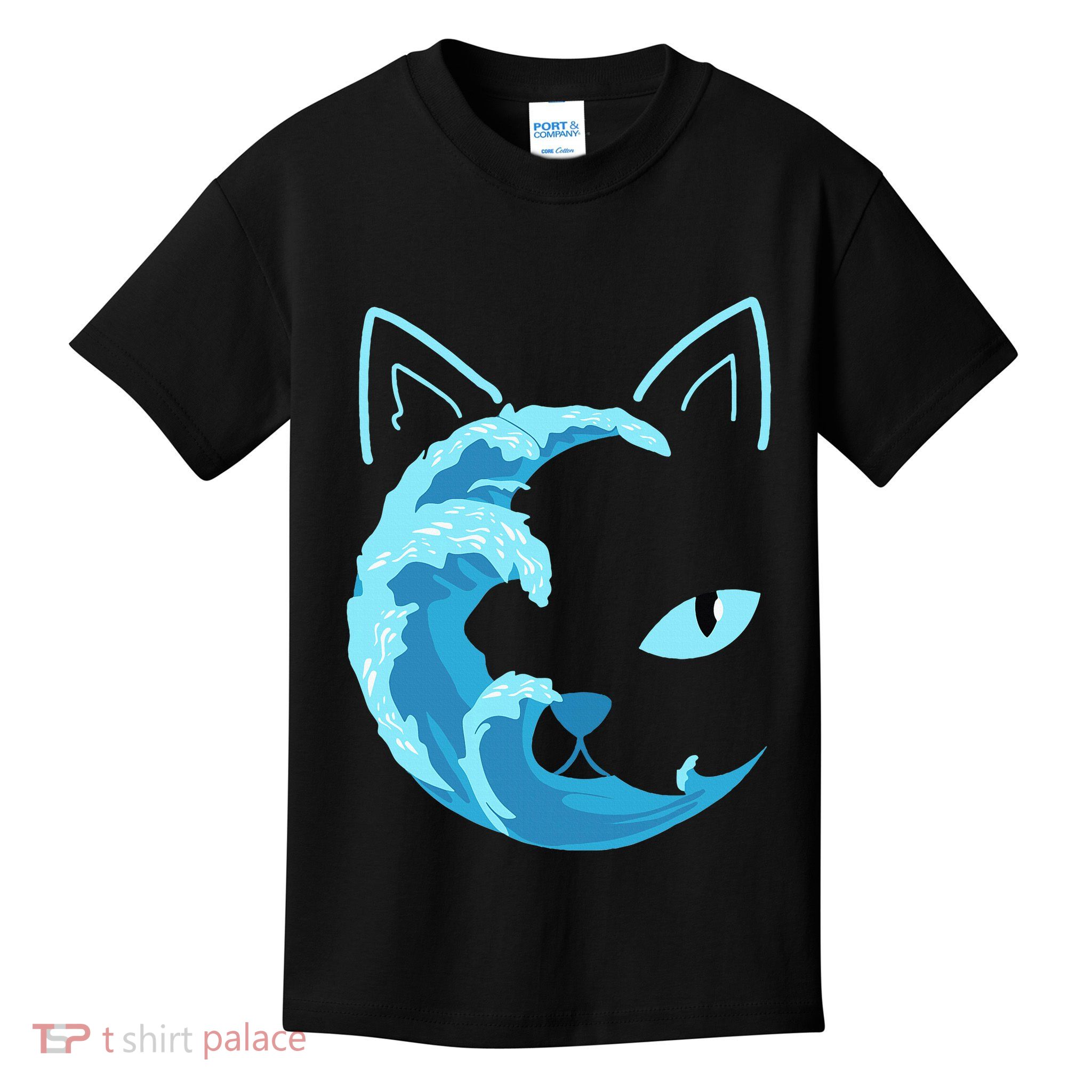 Blue Cats Wave For Kamala Funny Blue Wave Of Cat Ladies Kids T-Shirt