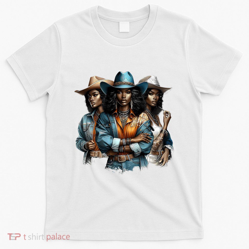 Black Cowgirl Western Rodeo Melanin Black History Juneteenth Gift T-Shirt