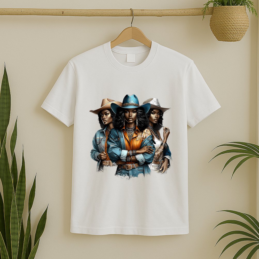 Black Cowgirl Western Rodeo Melanin Black History Juneteenth Gift T-Shirt