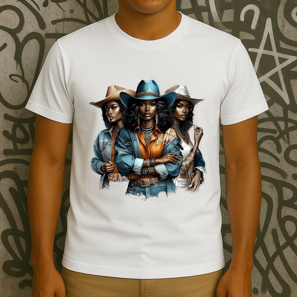 Black Cowgirl Western Rodeo Melanin Black History Juneteenth Gift T-Shirt