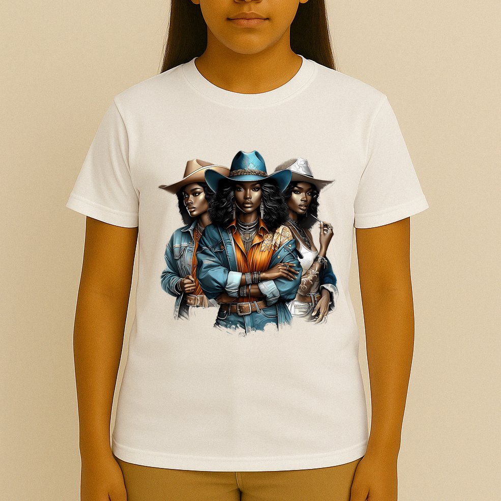 Black Cowgirl Western Rodeo Melanin Black History Juneteenth Gift T-Shirt