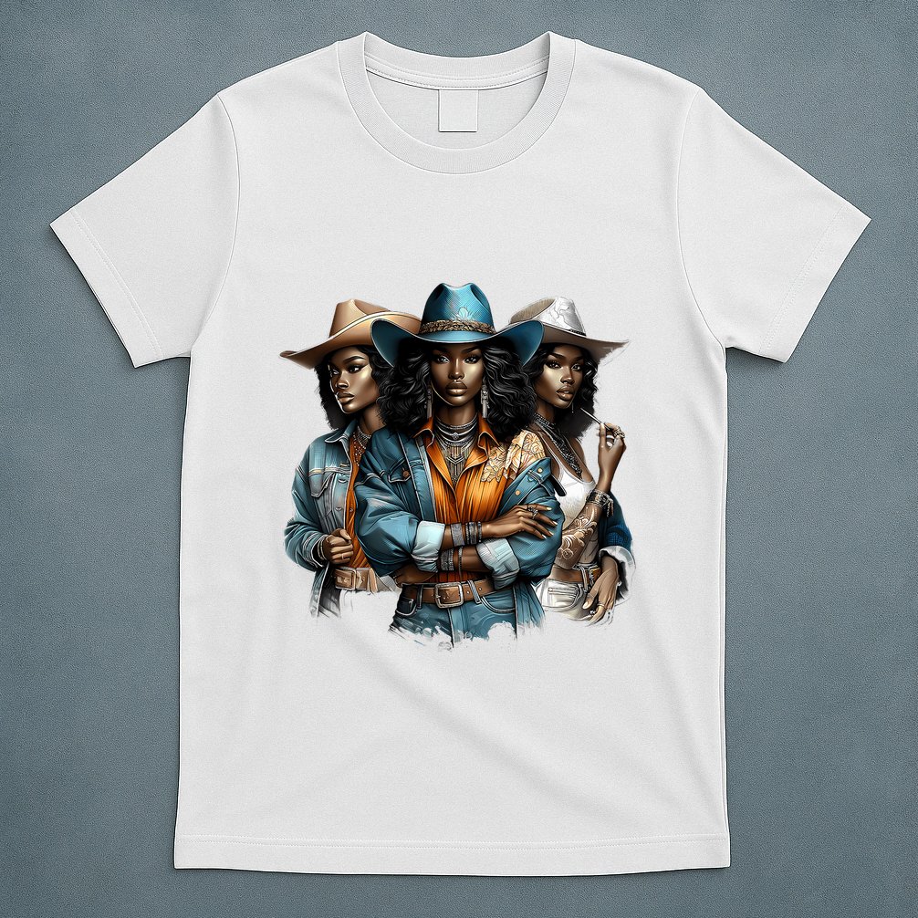 Black Cowgirl Western Rodeo Melanin Black History Juneteenth Gift T-Shirt