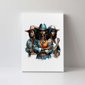 Black Cowgirl Western Rodeo Melanin Black History Juneteenth Gift Canvas