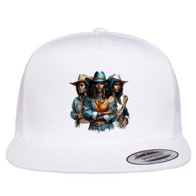 Black Cowgirl Western Rodeo Melanin Black History Juneteenth Gift Flatbill Hat