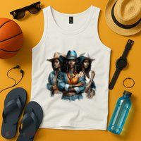 Black Cowgirl Western Rodeo Melanin Black History Juneteenth Gift Tank Top