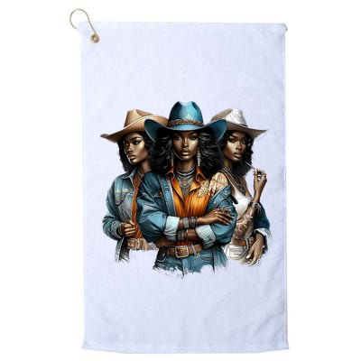 Black Cowgirl Western Rodeo Melanin Black History Juneteenth Gift Golf Towel