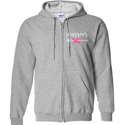 Breast Cancer Warrior Breast Cancer Awareness Full Zip Hoodie