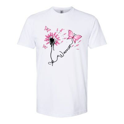 Breast Cancer Warrior Pink Ribbon Gift Softstyle® CVC T-Shirt