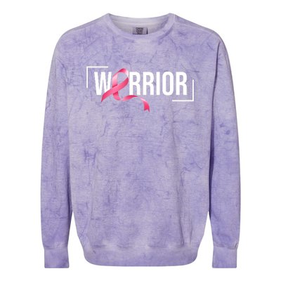 Breast Cancer Warrior Ribbon Colorblast Crewneck Sweatshirt