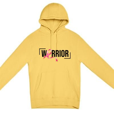 Breast Cancer Warrior Ribbon Premium Pullover Hoodie