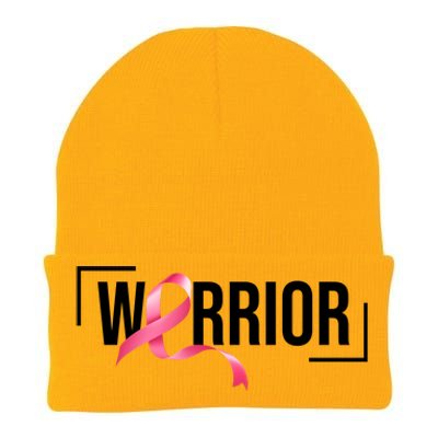 Breast Cancer Warrior Ribbon Knit Cap Winter Beanie