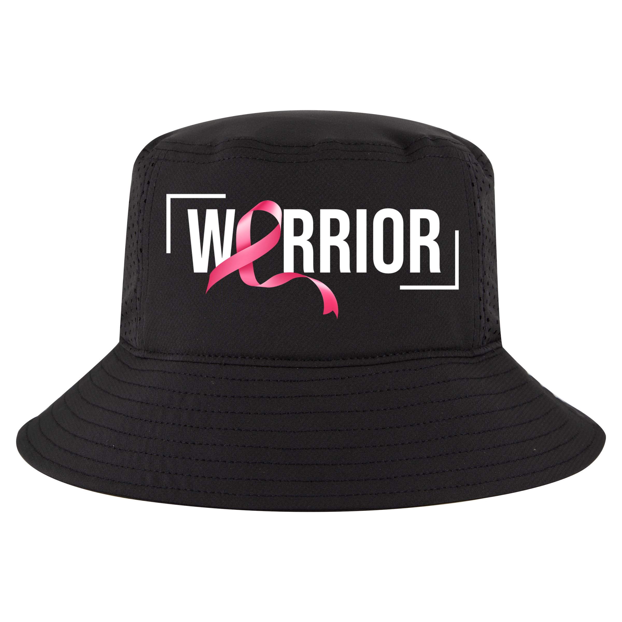 Breast Cancer Warrior Ribbon Cool Comfort Performance Bucket Hat
