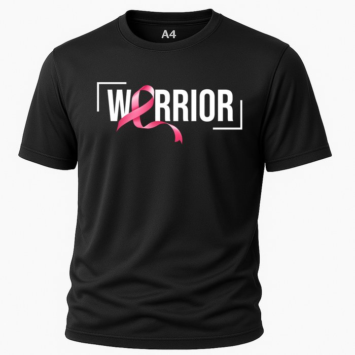 Breast Cancer Warrior Ribbon Cooling Performance Crew T-Shirt