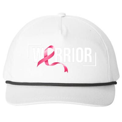 Breast Cancer Warrior Ribbon Snapback Five-Panel Rope Hat