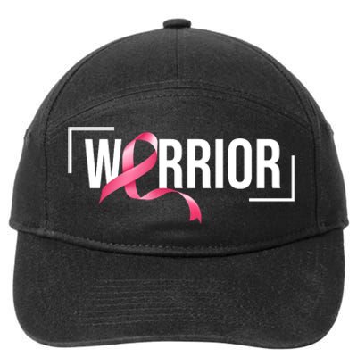 Breast Cancer Warrior Ribbon 7-Panel Snapback Hat