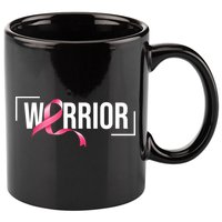 Breast Cancer Warrior Ribbon 11oz C Handle Ceramic Mug