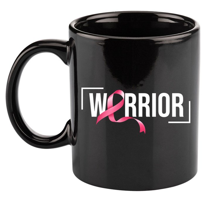 Breast Cancer Warrior Ribbon 11oz C Handle Ceramic Mug
