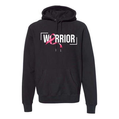 Breast Cancer Warrior Ribbon Premium Hoodie