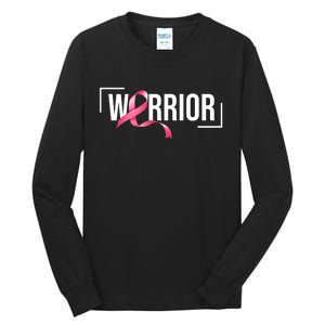 Breast Cancer Warrior Ribbon Tall Long Sleeve T-Shirt