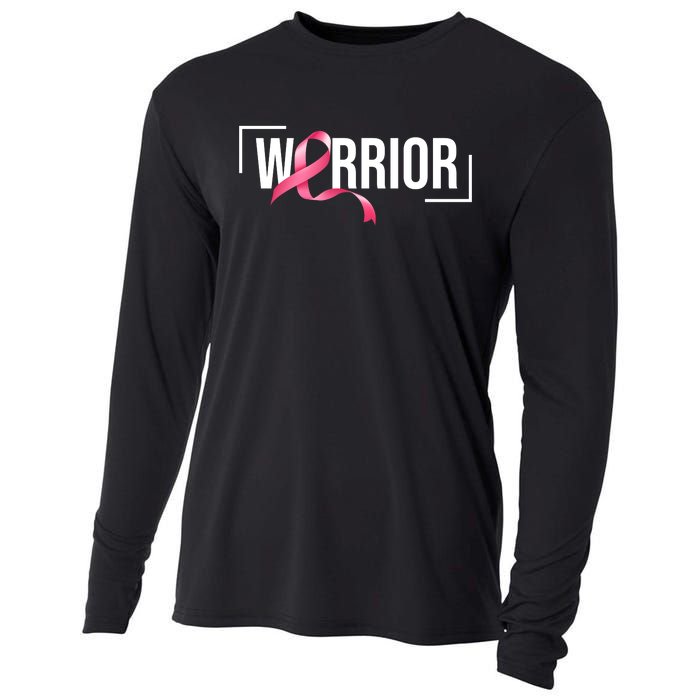 Breast Cancer Warrior Ribbon Cooling Performance Long Sleeve Crew