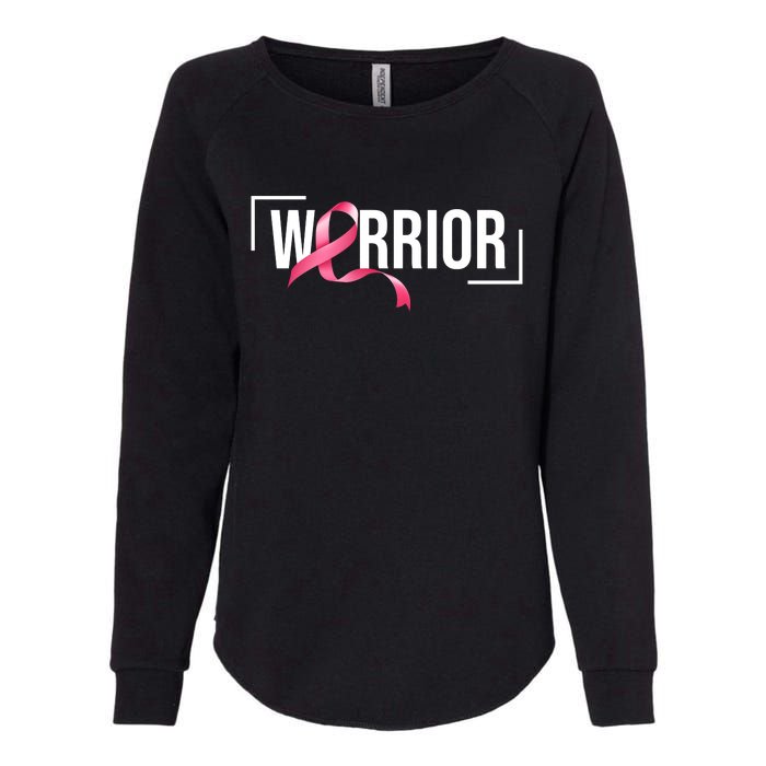 Breast Cancer Warrior Ribbon Womens California Wash Sweatshirt