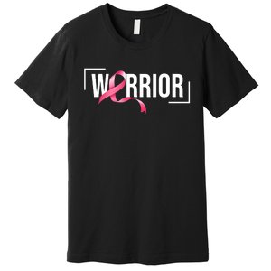 Breast Cancer Warrior Ribbon Premium T-Shirt