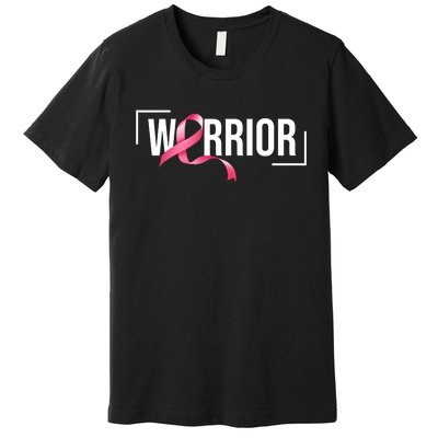 Breast Cancer Warrior Ribbon Premium T-Shirt