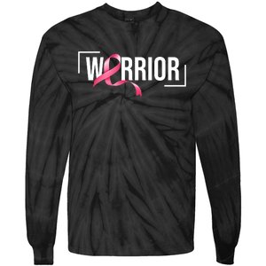 Breast Cancer Warrior Ribbon Tie-Dye Long Sleeve Shirt