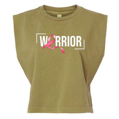 Breast Cancer Warrior Ribbon Garment-Dyed Women's Muscle Tee