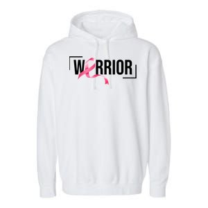 Breast Cancer Warrior Ribbon Garment-Dyed Fleece Hoodie