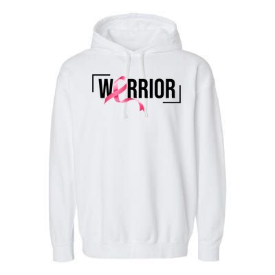 Breast Cancer Warrior Ribbon Garment-Dyed Fleece Hoodie