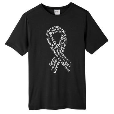 Breast Cancer Warrior Ribbon Awareness Tall Fusion ChromaSoft Performance T-Shirt