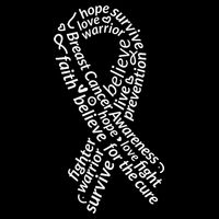 Breast Cancer Warrior Ribbon Awareness Drawstring Bag